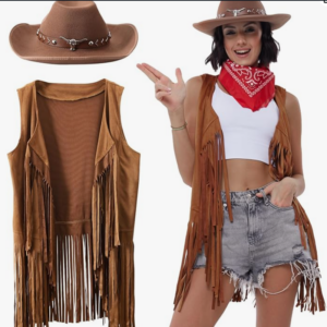 Z **SOLD** PARTTELY Western Cowgirl , 70s Hippie Cowgirl