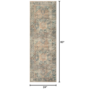 Loloi Margot Collection MAT-02 Terracotta/Lagoon 2'-0" x 5'-0" Accent Rug