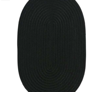 Colonial Mills “Murray” Braided Oval Rug — 8′ x 11′ - Black