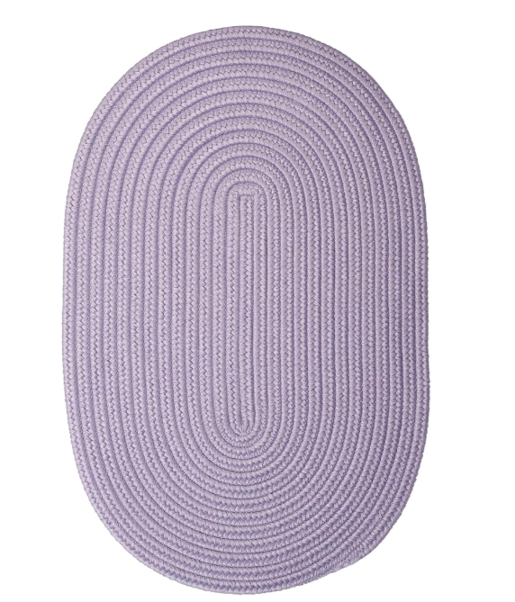 Colonial Mills “Murray” Braided Oval Rug — 8′ x 11′ - Amethyst
