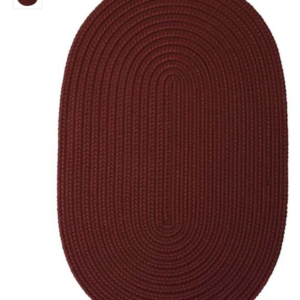 Colonial Mills “Murray” Braided Oval Rug — 8' x 11' - Terracotta