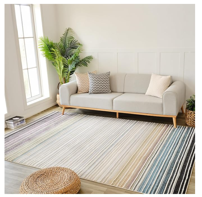 Z **SOLD** Rug Branch Nomad 7'x10' (Exact Size: 6'7" x 9'6") Striped Indoor Area Rug