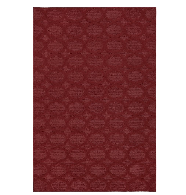 Garland Rug Sparta Non Slip Polypropylene 4 Ft. X 6 Ft. Chili Pepper Red Area Rug