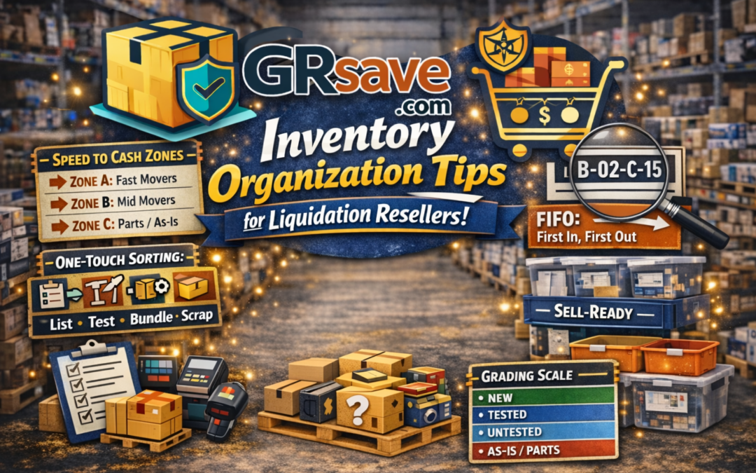 Best Ways to Organize Inventory for Liquidation Resellers (Without Drowning in Your Own “Deal Pile”)