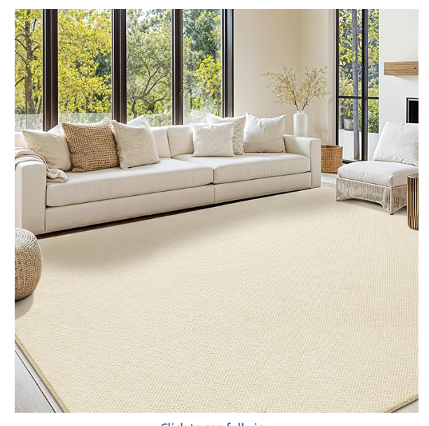 Z **SOLD** Shilucheng Wool Rug 8x10 Non-Slip, Blend 80% Wool and 20% Cotton Rugs for Living Room **SOLD**