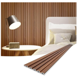 Z **SOLD** Art3d Slat Wall Panels, WPC Soundproof 3D Wall Paneling, 8-Pack 96 x 6 in. Teak