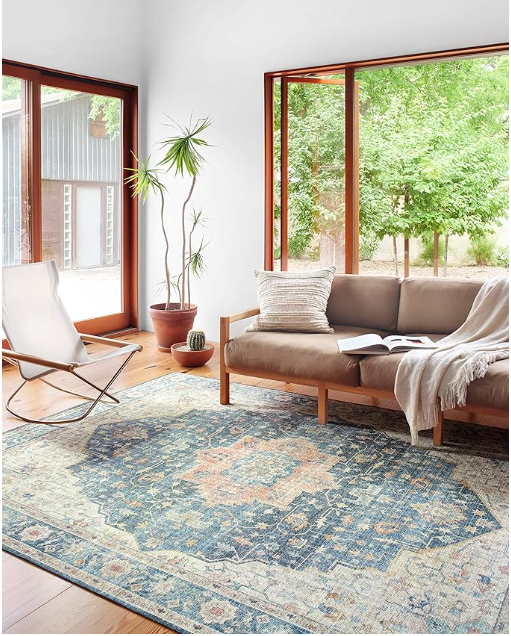 Z **SOLD** Loloi II Skye Collection SKY-12 Ocean/Multi 7'-6" x 9'-6" Area Rug