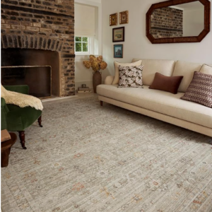 Z **SOLD** Loloi Chris Loves Julia Ida Collection IDA-04 Spa/Multi 6'-3" x 9'-4", .19" Pile Height, Area Rug