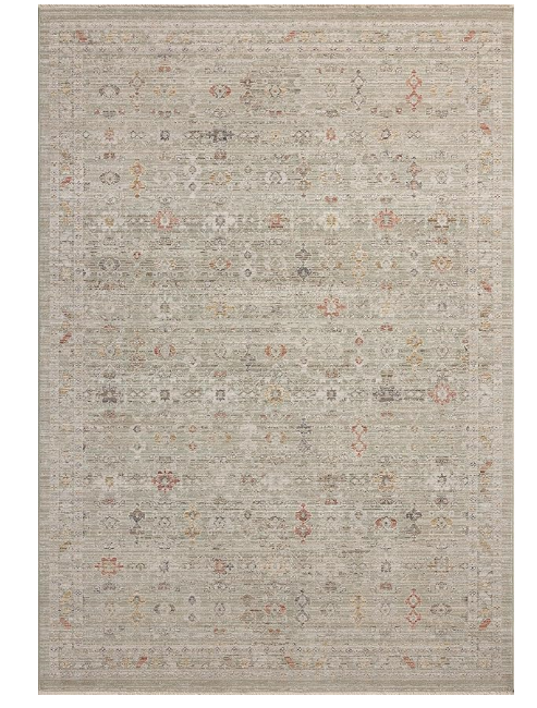 Z **SOLD** Loloi Chris Loves Julia Ida Collection IDA-04 Spa/Multi 6'-3" x 9'-4", .19" Pile Height, Area Rug - Image 3