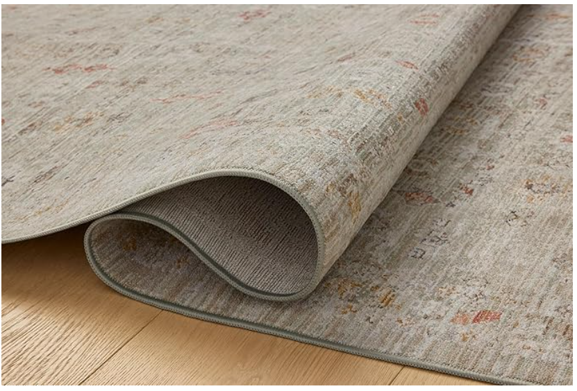 Z **SOLD** Loloi Chris Loves Julia Ida Collection IDA-04 Spa/Multi 6'-3" x 9'-4", .19" Pile Height, Area Rug - Image 2