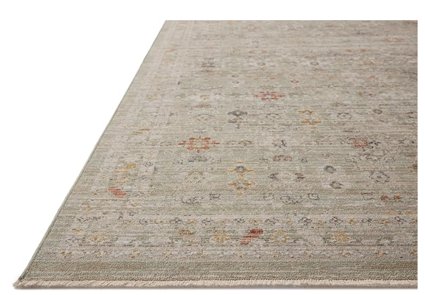 Z **SOLD** Loloi Chris Loves Julia Ida Collection IDA-04 Spa/Multi 6'-3" x 9'-4", .19" Pile Height, Area Rug - Image 4