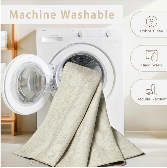 Z **SOLD** SRUGN Washable Rugs 10x14 Area Rug - Image 3