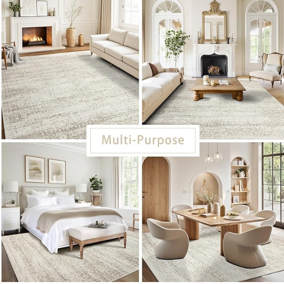 Z **SOLD** SRUGN Washable Rugs 10x14 Area Rug - Image 2