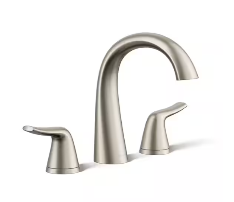 KOHLER Easmor 8 in. Widespread Double Handle Bathroom Faucet in Vibrant Brushed Nickel