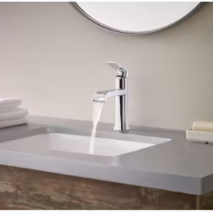 MOEN Genta Single Hole Single Handle Bathroom Faucet with 1-Piece