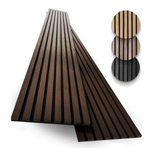 Z **SOLD** 2-Pack Acoustic Wood Slat Panels - Soundproof Wall Paneling for Interior Decor
