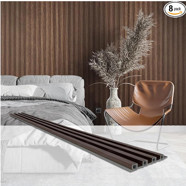 Z **SOLD** DEKKOR WPC Acoustic Slat Wall Panels Walnut