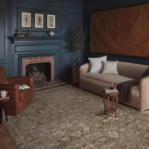 Loloi Magnolia Home by Joanna Gaines Junie Collection JUE-06 Lagoon/Natural 7'-10" x 7'-10", .38" Pile Height