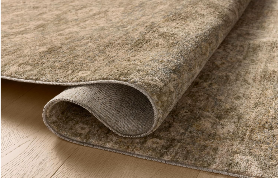 Loloi Magnolia Home by Joanna Gaines Junie Collection JUE-06 Lagoon/Natural 7'-10" x 7'-10", .38" Pile Height - Image 3