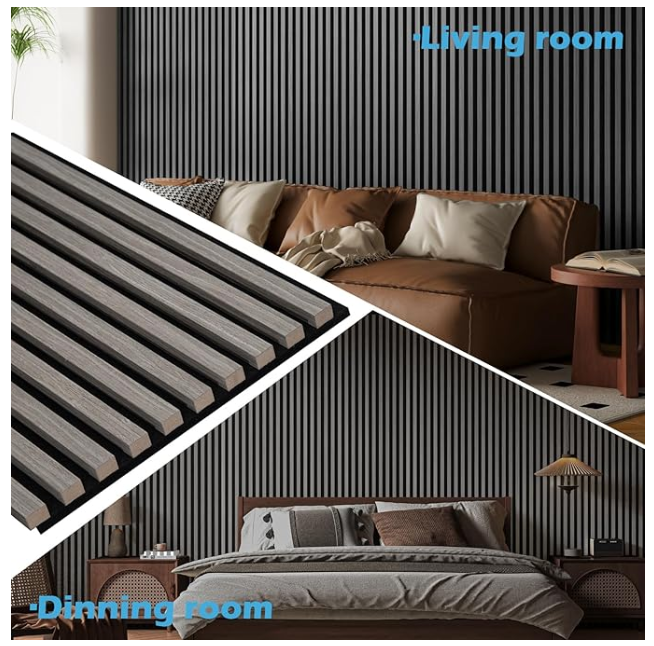 Z **SOLD** Art3d 2-Pack 108" x 12" Acoustic Wood Panels for Wall, Soundproof - Image 2