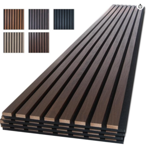 **SOLD** NeatiEase Wood Panels for Wall, 4-Piece 96" x 12.6" Soundproof Wood Slat Wall Panel