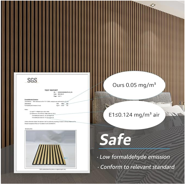Z **SOLD** Art3d 4-Piece Wood Slat Acoustic Panels for Stylish Decor and Noise Reduction, 3D Textured Panel - Image 4