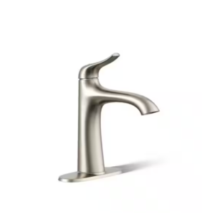KOHLER Easmor Single-Handle Single Hole Bathroom Faucet in Vibrant Brushed Nickel