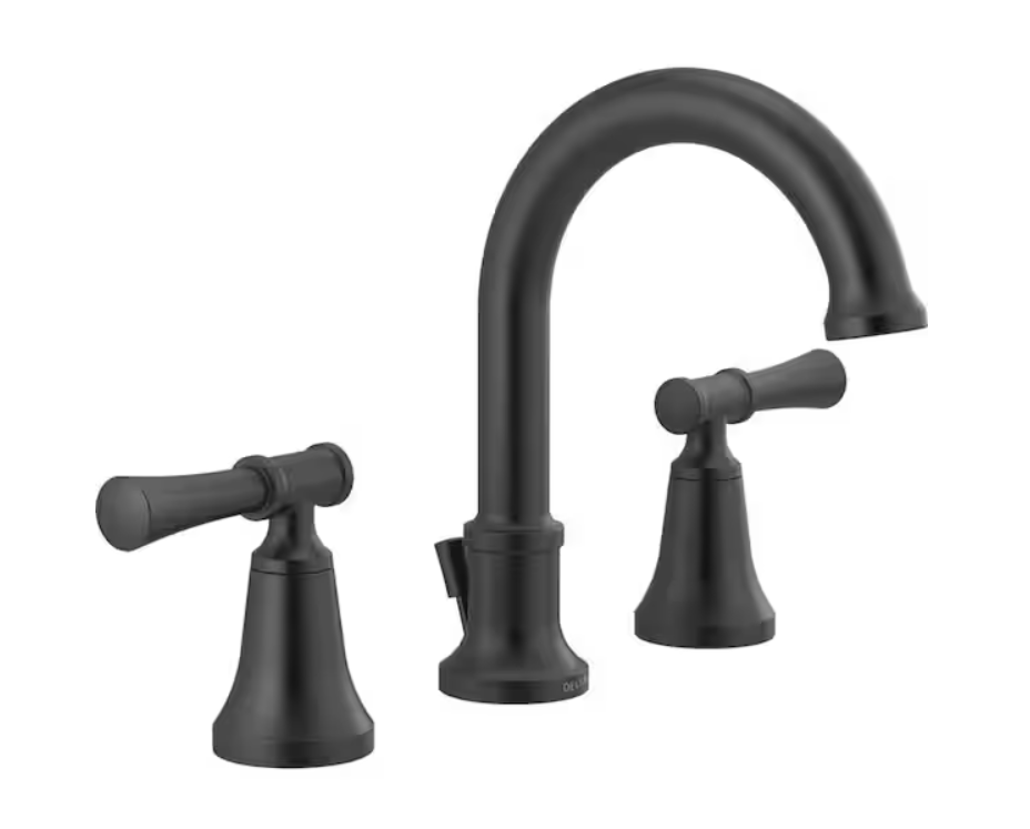 Delta Chamberlain 8 in. Widespread 2-Handle Bathroom Faucet in Matte Black