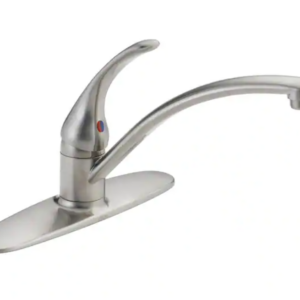 Delta Foundations Single-Handle Standard Kitchen Faucet in Stainless