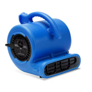 B-Air 1/4 HP Air Mover Blower Fan for Water Damage Restoration Carpet Dryer Floor Home and Plumbing Use in Blue