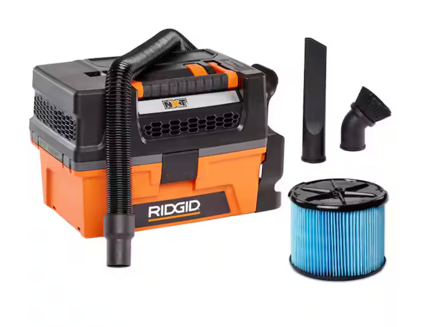 RIDGID 3 Gal. 5.0 Peak HP NXT Shop Vacuum Wet Dry Vac with Fine Dust Filter, Expandable Hose HD0300